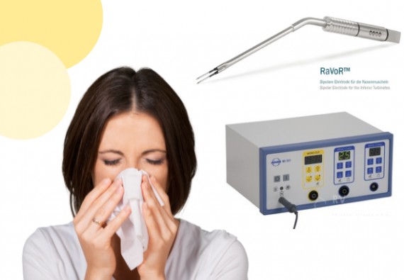NOVINKA! RaVoR™ - speciální bipolární RF technika odstranění nosní neprůchodnosti u chronické a alergické rýmy.
