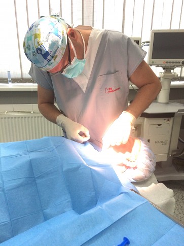 Aplikace, zavedení nití.